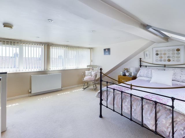 The top-floor bedroom