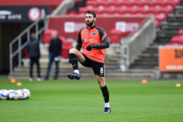 Ben Close has largely been overlooked for Pompey's starting XI this season, usually finding himself on the bench. Picture: Graham Hunt/ProSportsImages