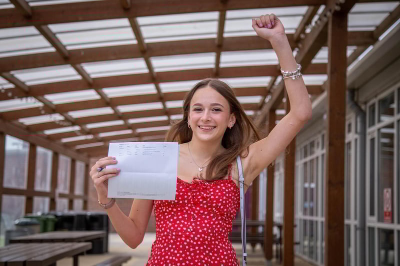 Pictured: Megan Gibbs who got 3 B's. Picture: Habibur Rahman