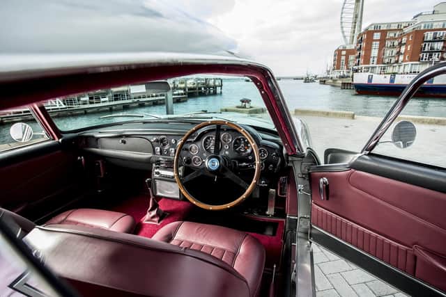 In 2013, Richard Bray purchased an old Aston Martin DB5 which once belonged to Sir Paul McCartney. Now he's renovated another in 'identical' style'. Pictured is the Aston Martin DB5's interior, at Old Portsmouth. Picture: Simon Clay