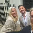 Charlotte Fairall, founder of Sophie's Legacy, was invited to 10 Downing Street for a Macmillan coffee afternoon with other cancer charities.
Pictured: Charlotte Duncan James and Denise Van Outen.
