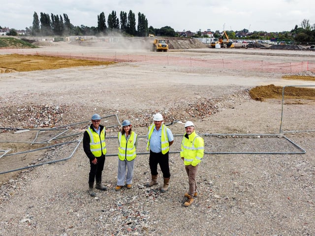 Pictured: Tristen Samuels - Group Director at VIVID, Eva Lambert-Smith- Head of Communications at VIVID, Russel West - Contract manager of PMC and Mark Gilpin - Project Director of VIVID Picture: IslandCity.UK