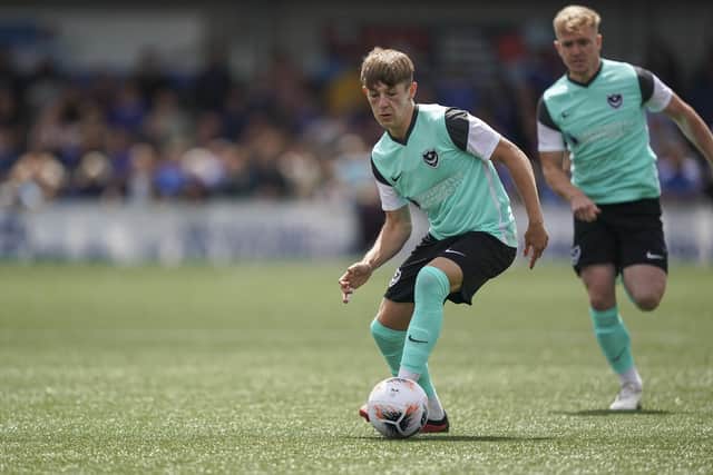 Portsmouth academy youngster Harvey Laidlaw has shone in first-team action last week. Pic: Jason Brown.