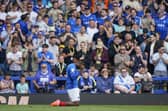 Christian Saydee celebrates levelling for Pompey in the 55th minute in the final day draw against Hull. Picture: Jason Brown/ProSportsImages