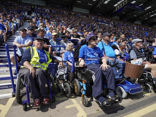 There was 18,124 home fans in attendance for Pompey's Fratton Park game against Luton.