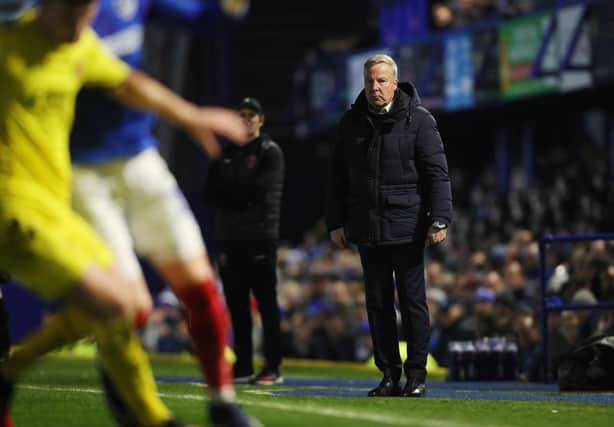Kenny Jackett was disappointed with Pompey's defending in last night's 2-2 draw with Fleetwood. Picture: Joe Pepler