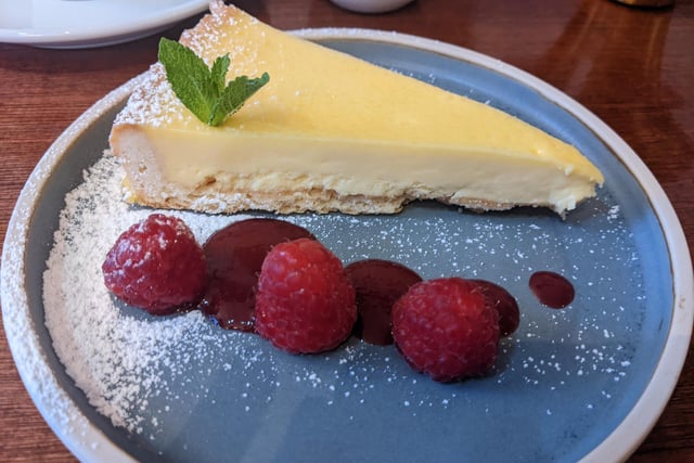 Despite being stuffed with gorgeous food, Dish Detective and their companion opted for an indulgent tart au citron - a slice of lemon tart decorated with fresh raspberries and raspberry purée. It was a perfect sweet treat to end a memorable evening.