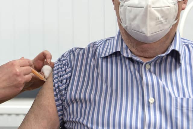 A dose of the AstraZeneca/Oxford Covid-19 vaccine is administered Picture: Andy Buchanan - WPA Pool/Getty Images