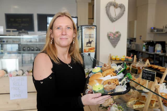Kathy Wingate opened Kathy's Seaside Treats Bakery in Marine Parade West, Lee-on-the-Solent, on Saturday, March 20.Picture: Sarah Standing (230321-5278)