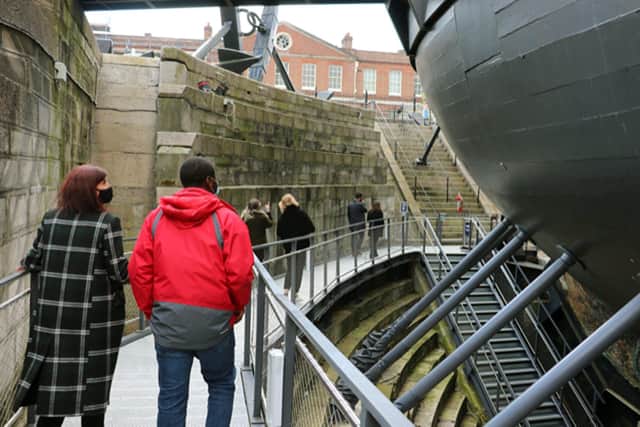HMS Victory's new under hull walkway