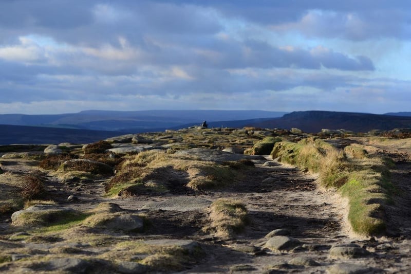 The view from Stanage Edge in the Peak District, Derbyshire, was 21st on the list with 13%.