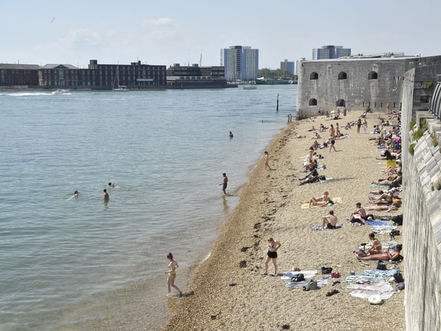 People out and about in Old Portsmouth. Picture: Sarah Standing (250624-4881)