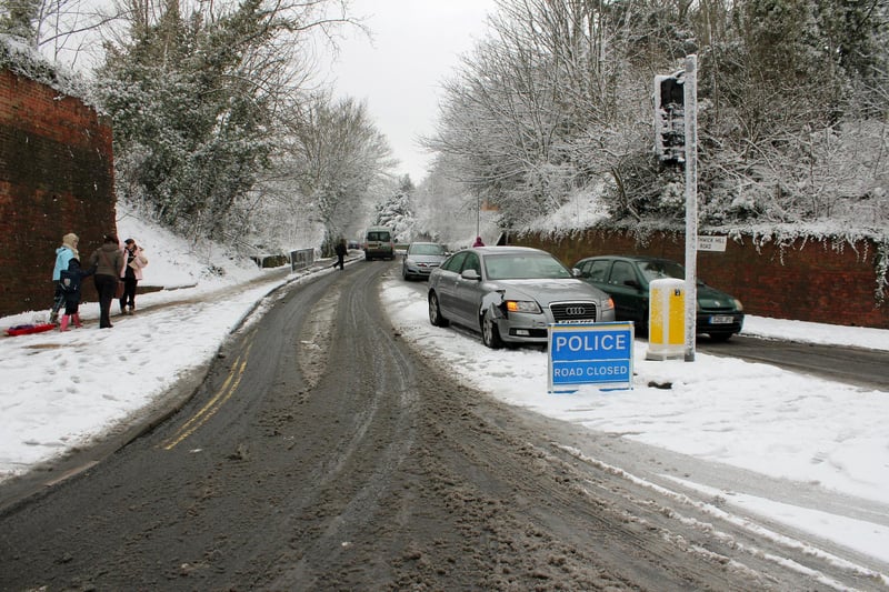 Southwick Hill Road was covered in snow following freezing weather back in 2013. 
Picture: Marcin Jedrysiak