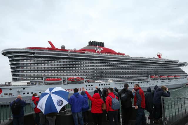 Arrival of Virgin cruise ship Scarlet Lady in Portsmouth
Picture: Chris Moorhouse