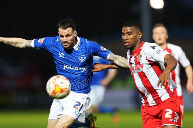 James Dunne made 39 appearances and scored once before his January 2016 departure from Fratton Park. Picture: Joe Pepler