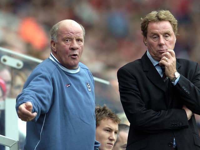 Jim Smith, left, with former Pompey manager Harry Redknapp in 2004   Picture: Matthew Lewis/Getty Images