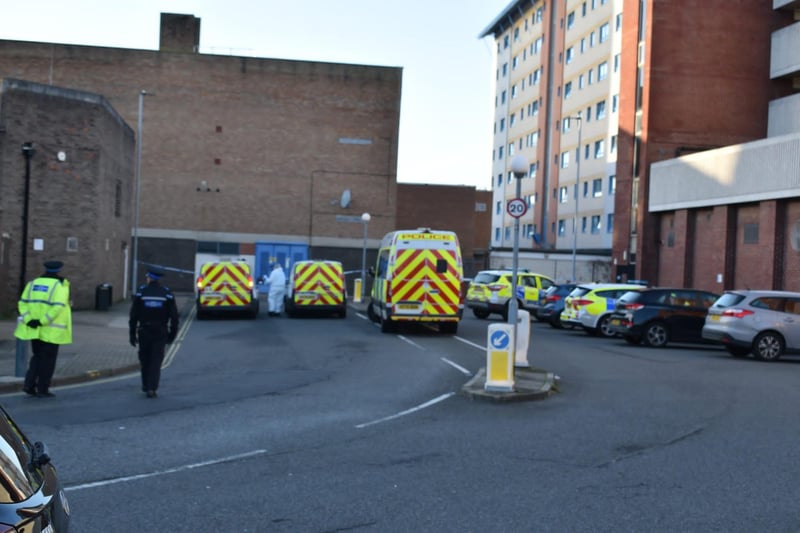 Suspected murder scene at Chandos Rise in Buckingham Street