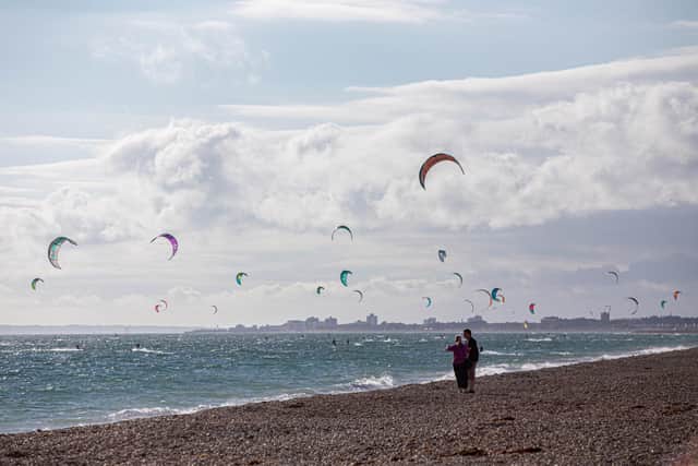 Kitesurfing Armada Festival at Hayling Island on 10th September 2021

Pictured: People kite surfing at Hayling Island

Picture: Habibur Rahman