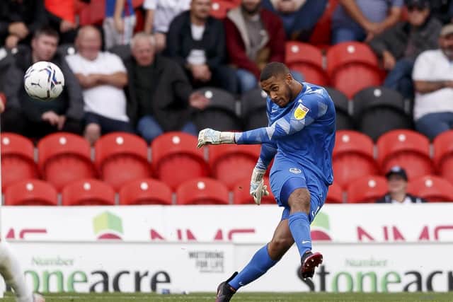 Pompey loanee goalkeeper Gavin Bazunu. Picture: Daniel Chesterton/phcimages.com