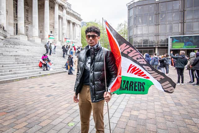 Palestine protest at Portsmouth Guildhall on 21 May 2021
Pictured: Mos Hannan
Picture: Habibur Rahman