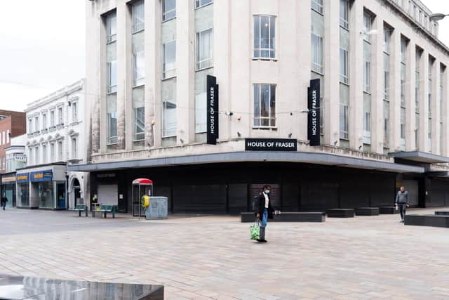 The closed House of Fraser in Middlesbrough town centre on March 23, 2021. Picture by Shutterstock