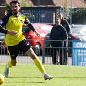 Gosport striker Dan Wooden will hopefully be fit for the FA Trophy tie at Dorchester Town. Picture: Tom Phillips.