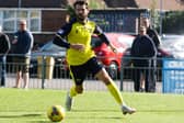 Gosport striker Dan Wooden will hopefully be fit for the FA Trophy tie at Dorchester Town. Picture: Tom Phillips.