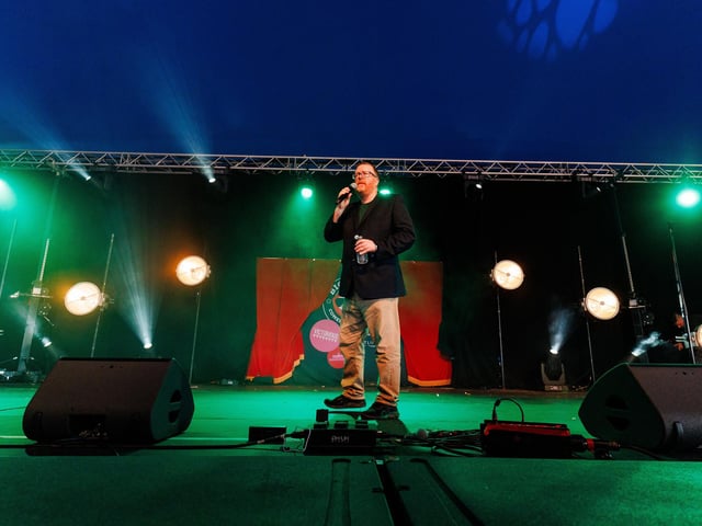 Pictured: Comedian Frankie Boyle performing at Big Top Comedy and Cabaret tent Picture:Marcin Jedrysiak