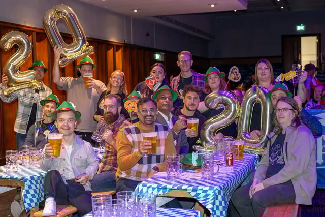 Portsmouth Guildhall played host to this years Oktoberfest event, with hundreds of guests over two sessions and German themed live music.
Pictured - Livelink celebrating their 20th anniversary
Photos by Alex Shute