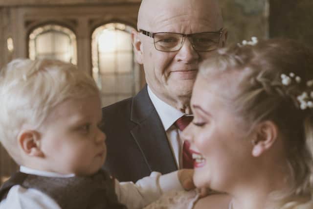 Caroline Palmer (right) from Waterlooville with son Angus (left) and father Nick Davies (middle). Picture: Brian Devonshire