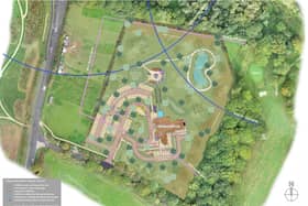 A site plan for the crematorium