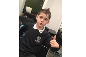 Joshua Anger, nine, grew his hair for three years so he could donate it to the Little Princess Trust and raised more than £300. Pictured: Joshua after his haircut