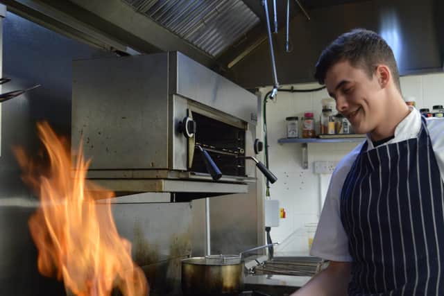 Apprentice Ketan Dixon-Whiteaway at the Queens Hotel in Southsea 