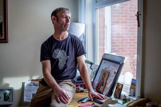 Andrew Campbell at his home in Southsea on Monday 3rd October 2022

Picture: Habibur Rahman