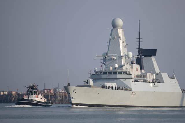 The Royal Navy Type 45 destroyer HMS Diamond