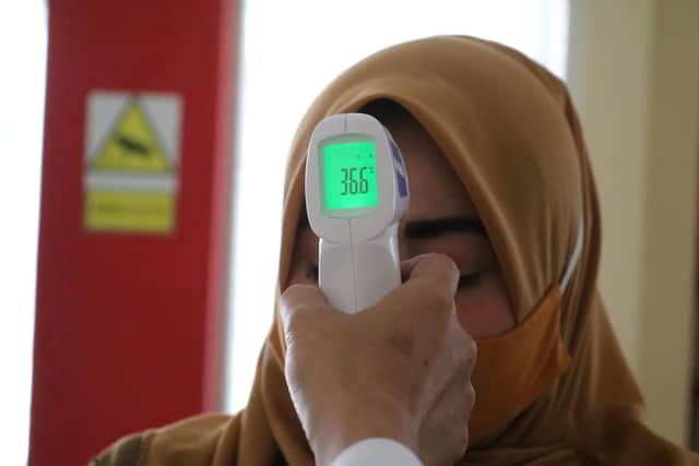 Concerns have been raised that body temperature scanners provide a large number of false negative results allowing people with Covid-19 to pass through undetected, according to a new study from the University of Portsmouth. Picture: should read: University of Portsmouth/PA Wire.
