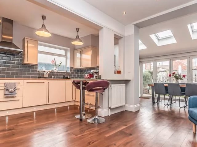 This property comes with three bedrooms, one bathroom and three reception rooms as well as a garden.