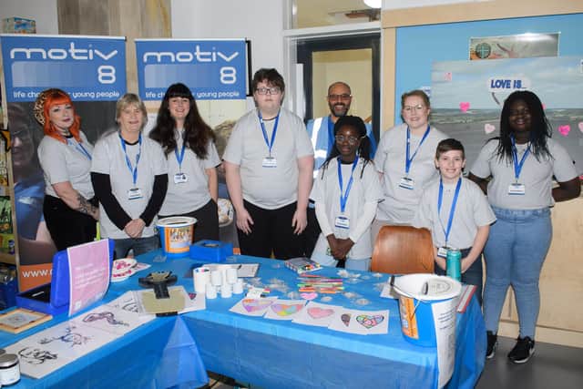 Pictured is: Some of the motif 8 volunteers.Picture: Keith Woodland (260221-24)