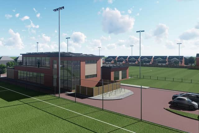 An artist's impression of the Moneyfields clubhouse