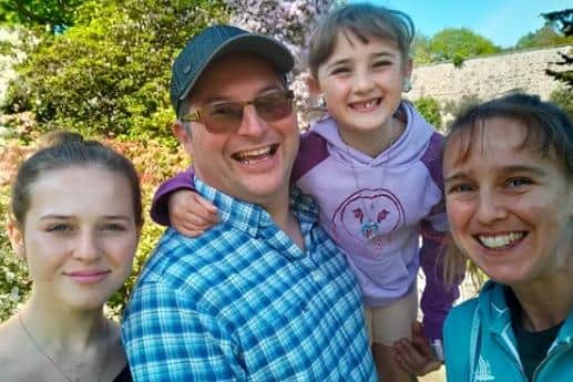 The Rev Chris Spencer and his wife Emily, and daughters Chloe, 12, and Leah, 6.