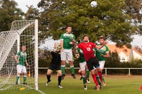 Locks Heath (red) v Moneyfields. Picture: Keith Woodland