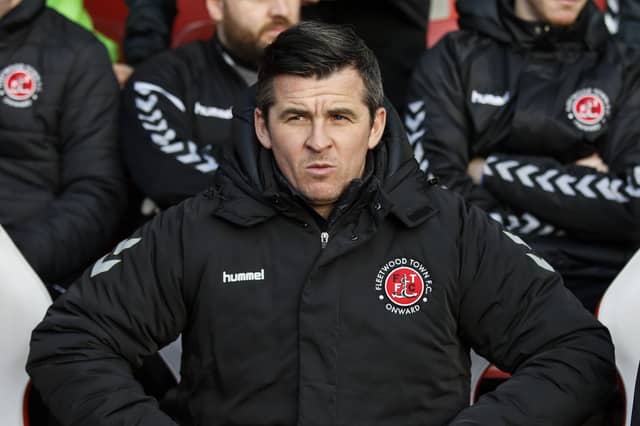 Fleetwood boss Joey Barton. Picture: Daniel Chesterton