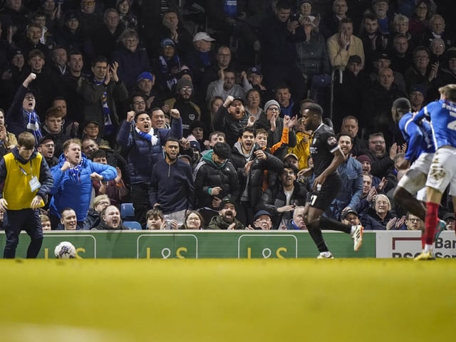 19,439 Pompey fans were present for the 2-1 win against Burton at Fratton Park