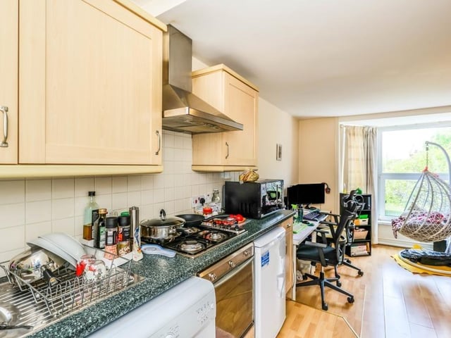 This one-bedroom flat located on Landport Terrace in Southsea is on the market for £125,000. It is listed by Morris Dibben.