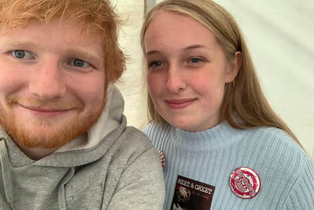 Sian Reeds and Ed Sheeran