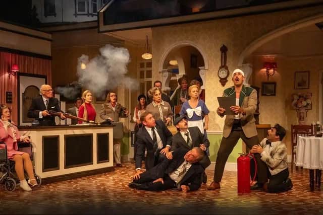 The cast in action at Fawlty Towers