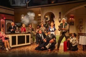 The cast in action at Fawlty Towers