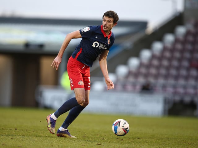 Tom Flanagan was one of four defenders to be swept aside by Pompey in early October, but has proved to be a solid option in League One. The 30-year-old has made 13 league appearances and has scored once in 2021/22 so far. (Photo by Pete Norton/Getty Images)