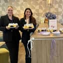 L-R Birgitta Jonsdottir and Ellie Turl, a centre team at Arena, putting together treats for clients.