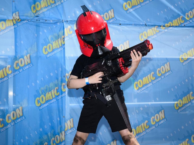 Pictured is: The Children's best dressed Comic Con character competition. Picture: Keith Woodland (110521-249)